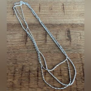 Sterling Silver Layered Necklace Set (3pc Bundle)